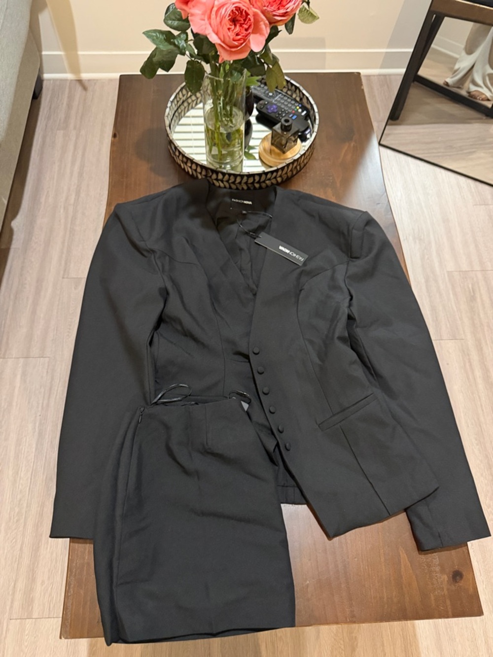 Fashion Nova Black Tailored Women's Two-Piece Suit